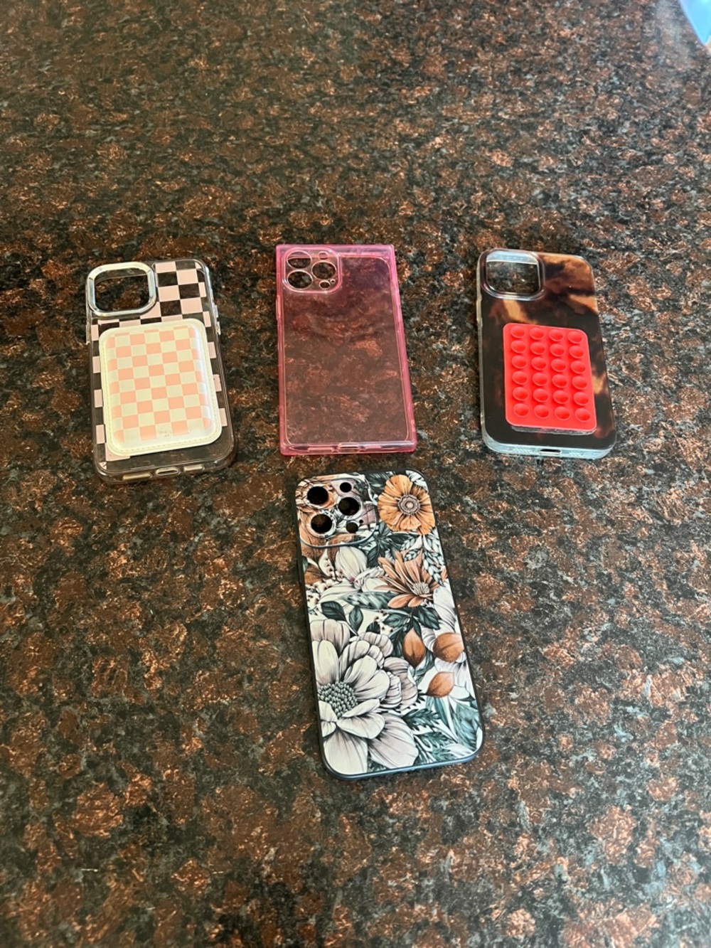 Clear Pink Phone Case with Card Slot - Unbranded
